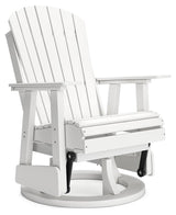 Hyland Wave White Outdoor Swivel Glider Chair - Ella Furniture