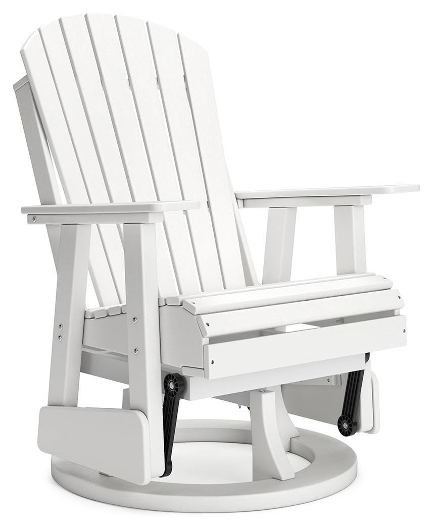Hyland Wave White Outdoor Swivel Glider Chair - Ella Furniture