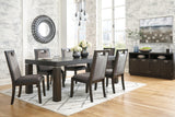 Hyndell Dark Brown Rectangular Dining Room Set - Ella Furniture