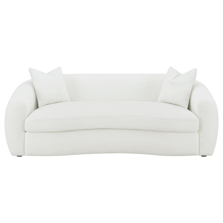 ISABELLA COLLECTION Isabella 2-piece Faux Sheepskin Upholstered Sofa Set Natural 509871-S2 - Ella Furniture