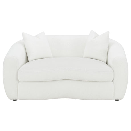 ISABELLA COLLECTION Isabella 2-piece Faux Sheepskin Upholstered Sofa Set Natural 509871-S2 - Ella Furniture