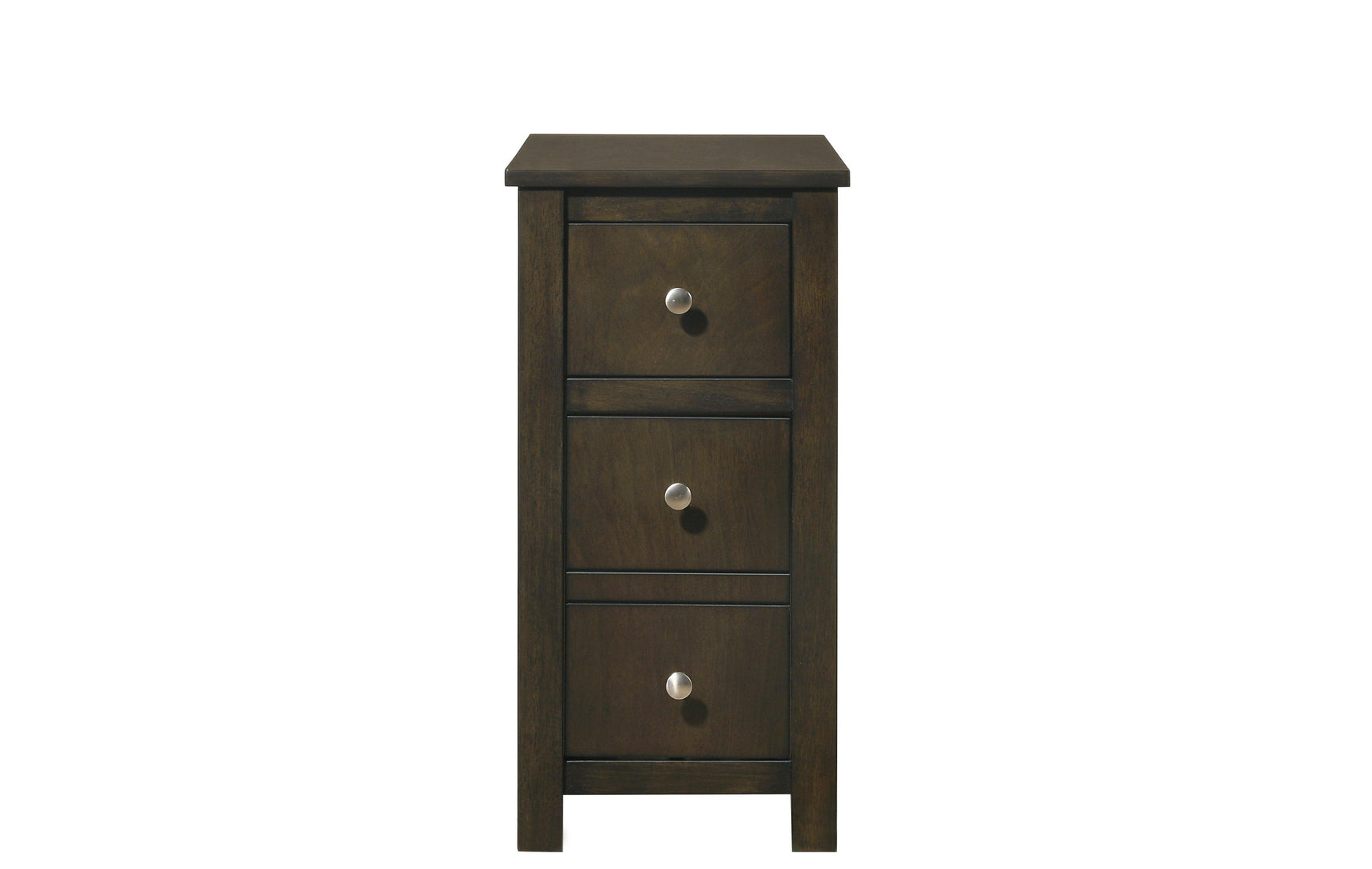 Issac Grey Walnut Chairside Table, Durable Hardwood Solids And Veneers in a Grey Walnut Finish - Ella Furniture