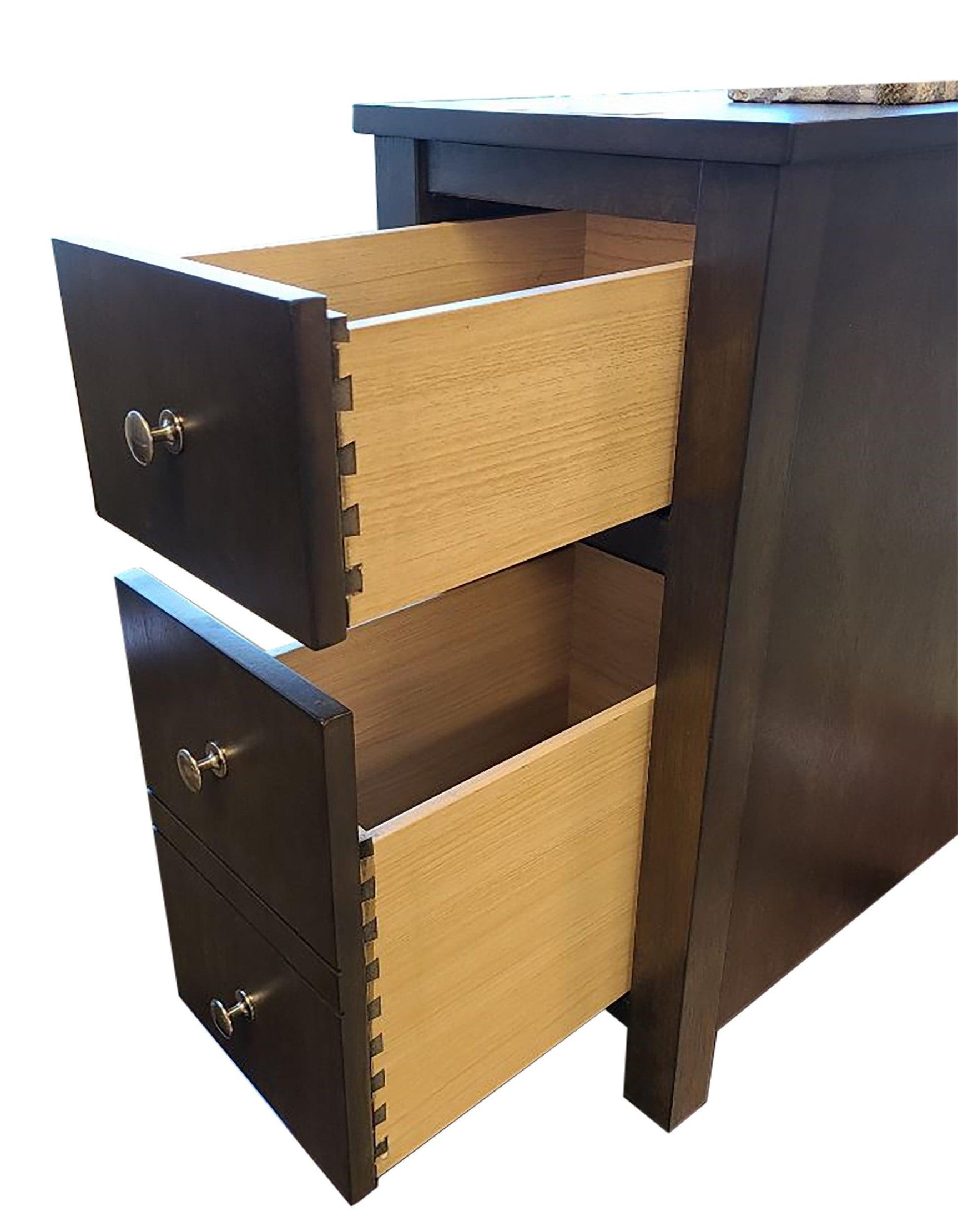 Issac Grey Walnut Chairside Table, Durable Hardwood Solids And Veneers in a Grey Walnut Finish - Ella Furniture