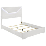Ives Queen Panel Bed LED Headboard White High Gloss from Ella Furniture