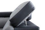Izzi Grey And Black Contemporary Solid Wood Accent Polyester Tufted 2Pcs Sectional - Ella Furniture