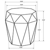 Jacinto Octagonal Solid Mango Wood Side Table Grey 931159 - Ella Furniture