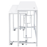 Jackson Jackson 4-Piece Multipurpose Counter Height Table Set White And Chrome 182714 - Ella Furniture