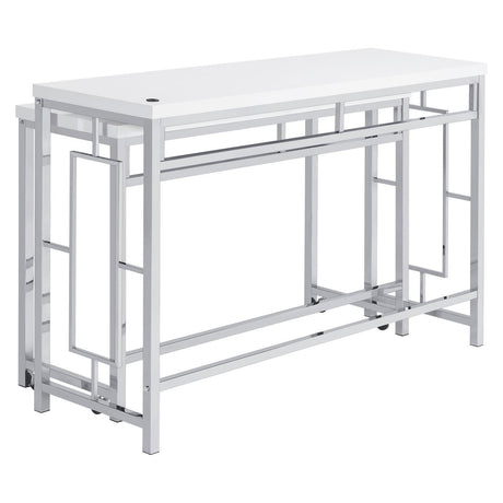 Jackson Jackson 4-Piece Multipurpose Counter Height Table Set White And Chrome 182714 - Ella Furniture