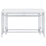 Jackson Jackson 4-Piece Multipurpose Counter Height Table Set White And Chrome 182714 - Ella Furniture