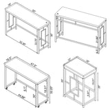 Jackson Jackson 4-Piece Multipurpose Counter Height Table Set White And Chrome 182714 - Ella Furniture