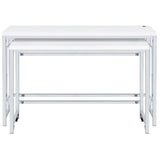 Jackson Jackson 4-Piece Multipurpose Counter Height Table Set White And Chrome 182714 - Ella Furniture