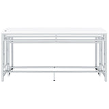 Jackson Jackson 5-Piece Multipurpose Counter Height Table Set White And Chrome 182715 - Ella Furniture