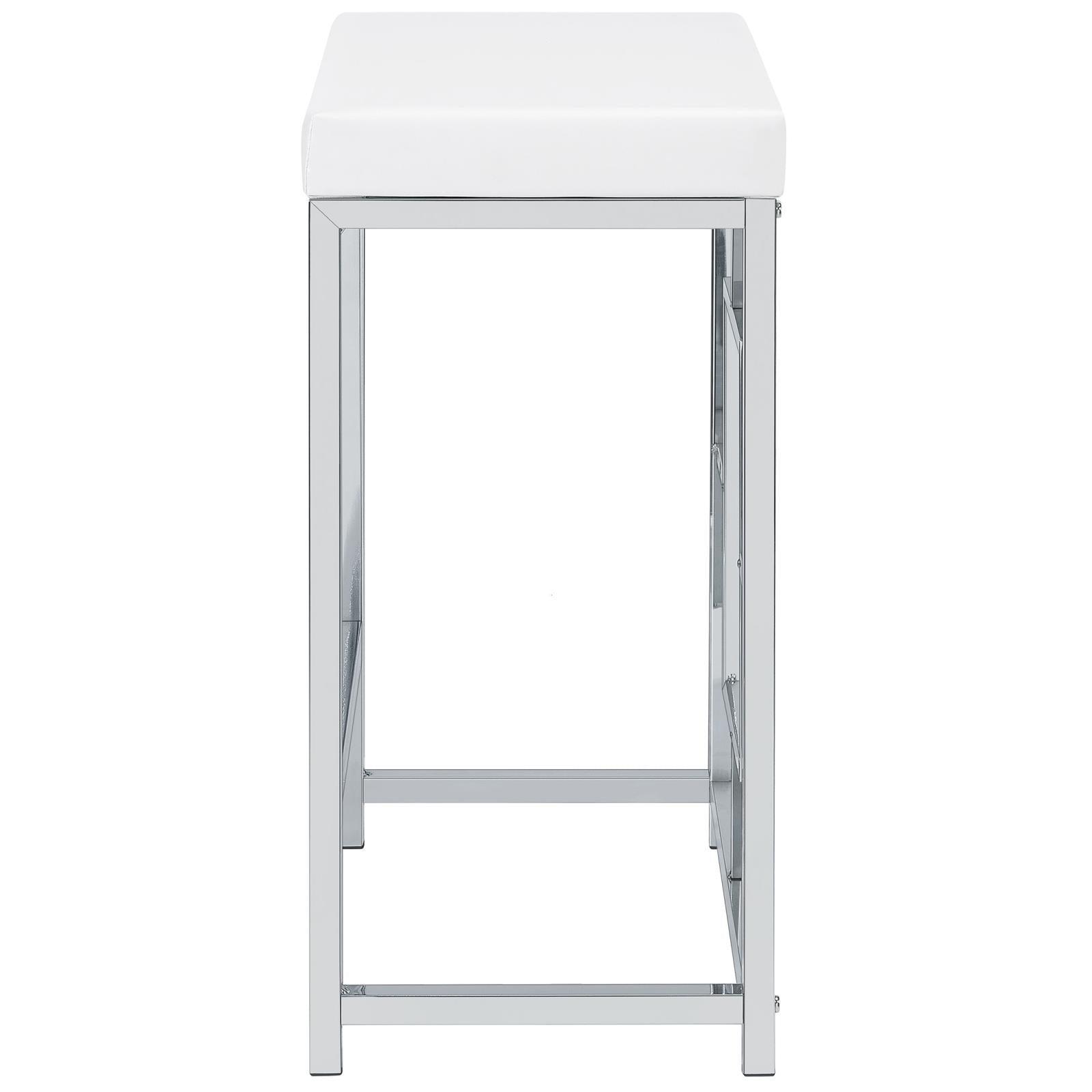 Jackson Jackson 5-Piece Multipurpose Counter Height Table Set White And Chrome 182715 - Ella Furniture
