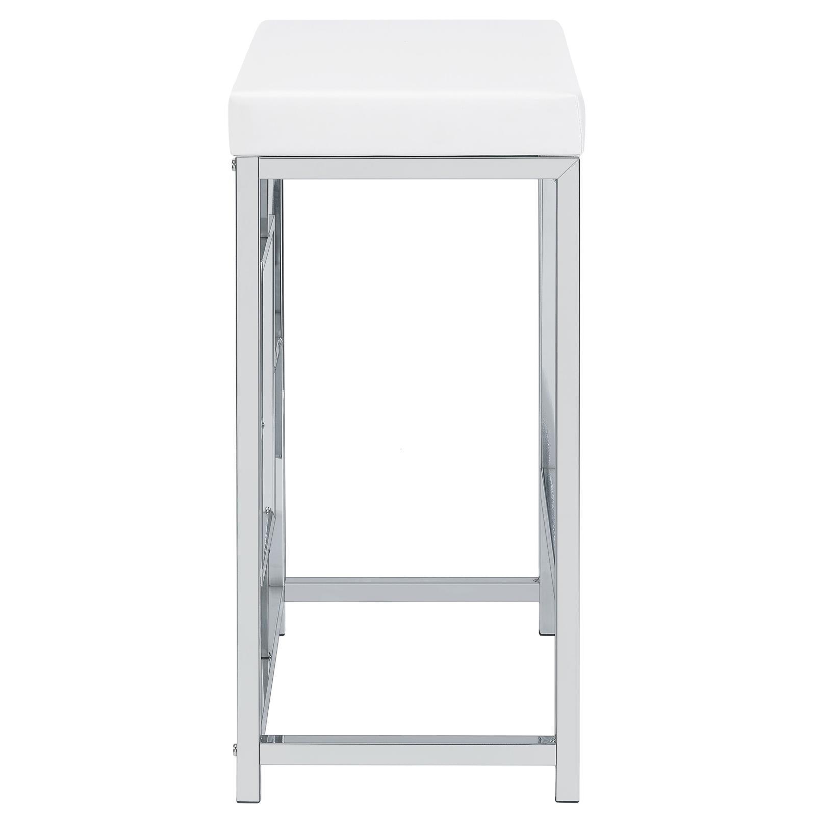 Jackson Jackson 5-Piece Multipurpose Counter Height Table Set White And Chrome 182715 - Ella Furniture
