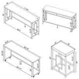 Jackson Jackson 5-Piece Multipurpose Counter Height Table Set White And Chrome 182715 - Ella Furniture