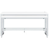 Jackson Jackson 5-Piece Multipurpose Counter Height Table Set White And Chrome 182715 - Ella Furniture