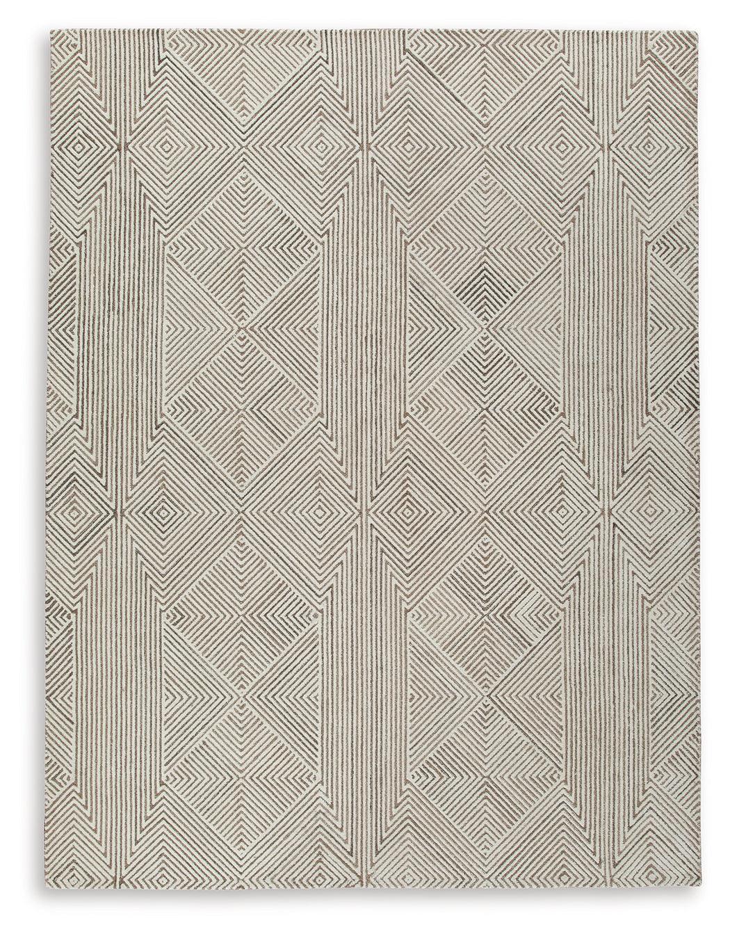 Jadott Beige/Brown Large Rug - Ella Furniture