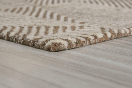 Jadott Beige/Brown Large Rug - Ella Furniture