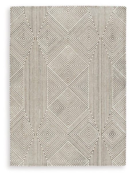 Jadott Beige/Brown Medium Rug - Ella Furniture