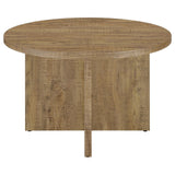 Jamestown Round Engineered Wood Dining Table With Decorative Laminate Mango Brown 183021 - Ella Furniture