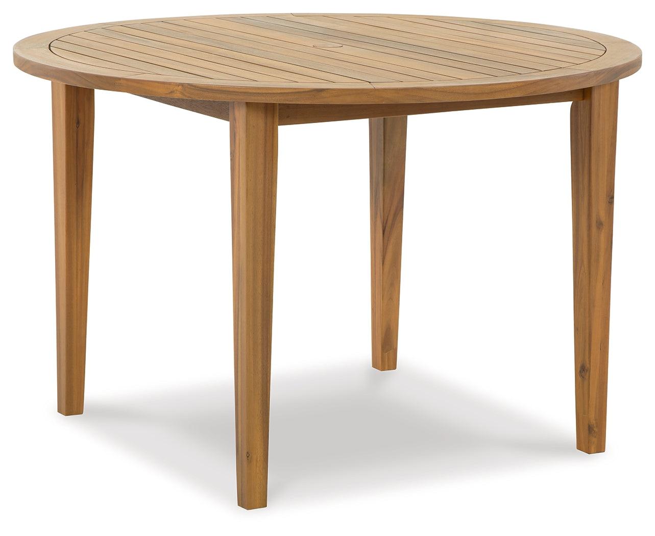 Janiyah Light Brown Outdoor Dining Table P407-615 - Ella Furniture