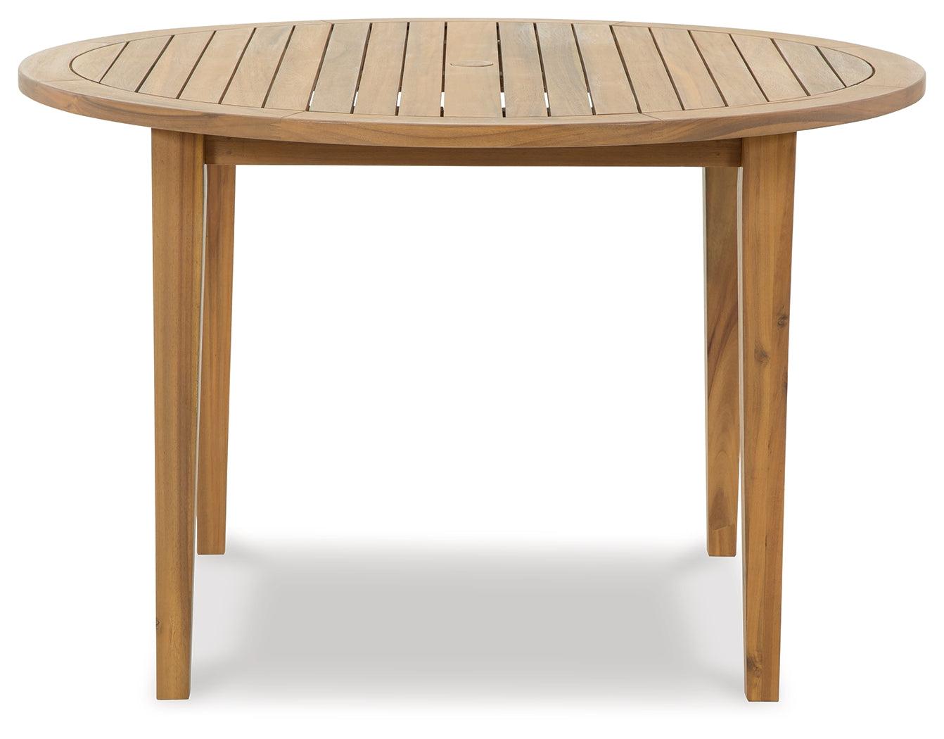 Janiyah Light Brown Outdoor Dining Table P407-615 - Ella Furniture