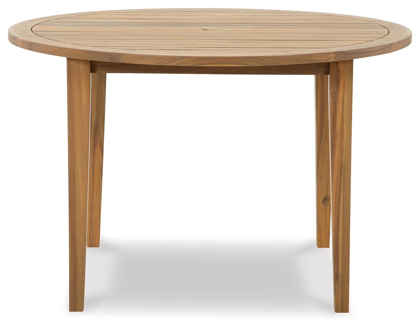 Janiyah Light Brown Outdoor Dining Table P407-615 - Ella Furniture