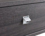 Jarvis Sleek And Modern Grey Tv Stand Assembled Drawers, Media Consoles, Entertainment Cabinets, Angled Legs And Metal Drawer with Storage Doors for Living Room - Ella Furniture