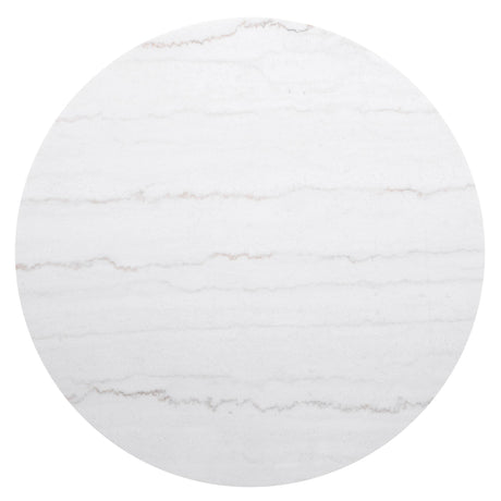 Jason Round Marble Top Coffee Table White and Charcoal 710418 - Ella Furniture