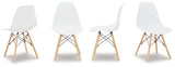 Jaspeni White/natural 4-Piece Dining Room Chair - Ella Furniture