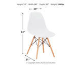 Jaspeni White/natural 4-Piece Dining Room Chair - Ella Furniture