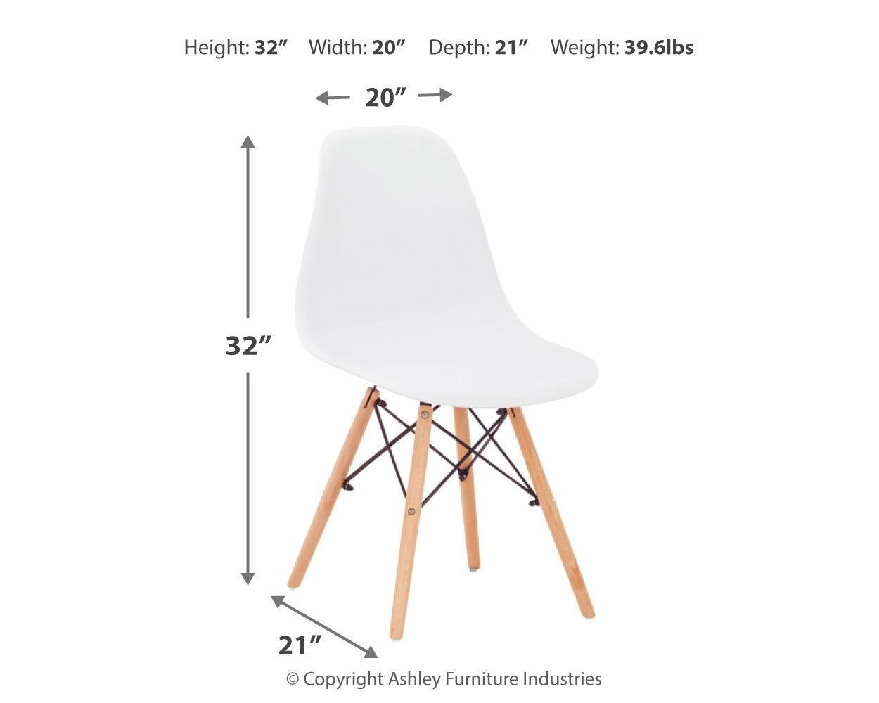 Jaspeni White/natural 4-Piece Dining Room Chair - Ella Furniture