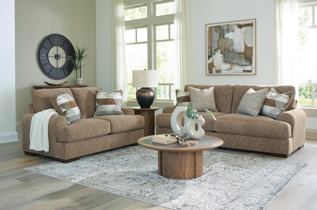 Jayne Pecan Park Sofa and Loveseat from Ella Furniture