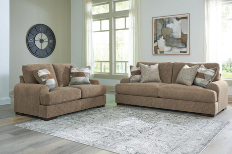 Jayne Pecan Park Sofa and Loveseat view 2