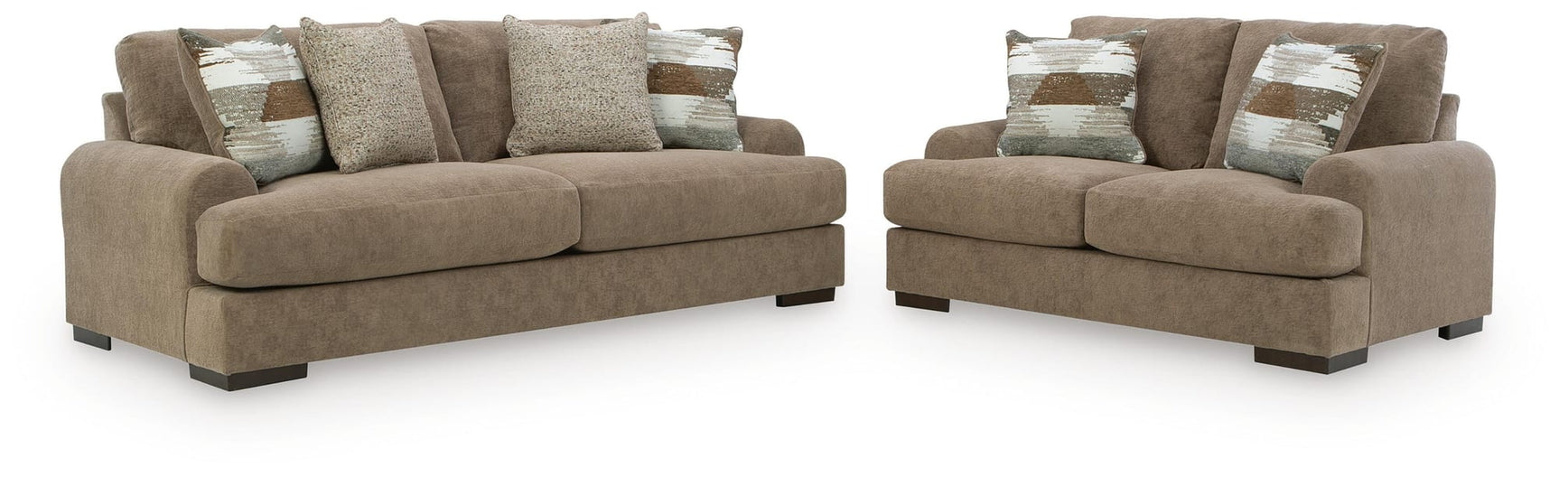Jayne Pecan Park Sofa and Loveseat view 3