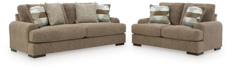 Jayne Pecan Park Sofa and Loveseat view 3