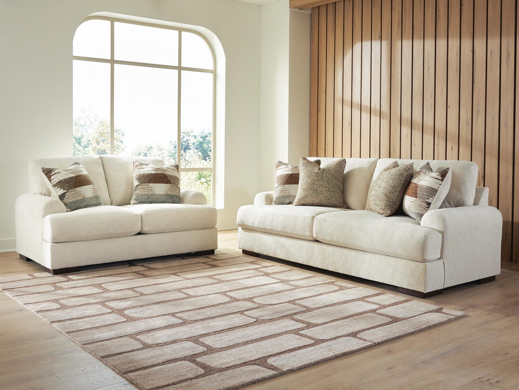 Jayne Sand Park Sofa and Loveseat view 2