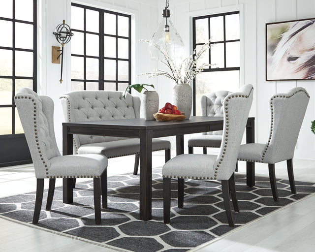 Jeanette Black Rectangular Dining Room Set - Ella Furniture