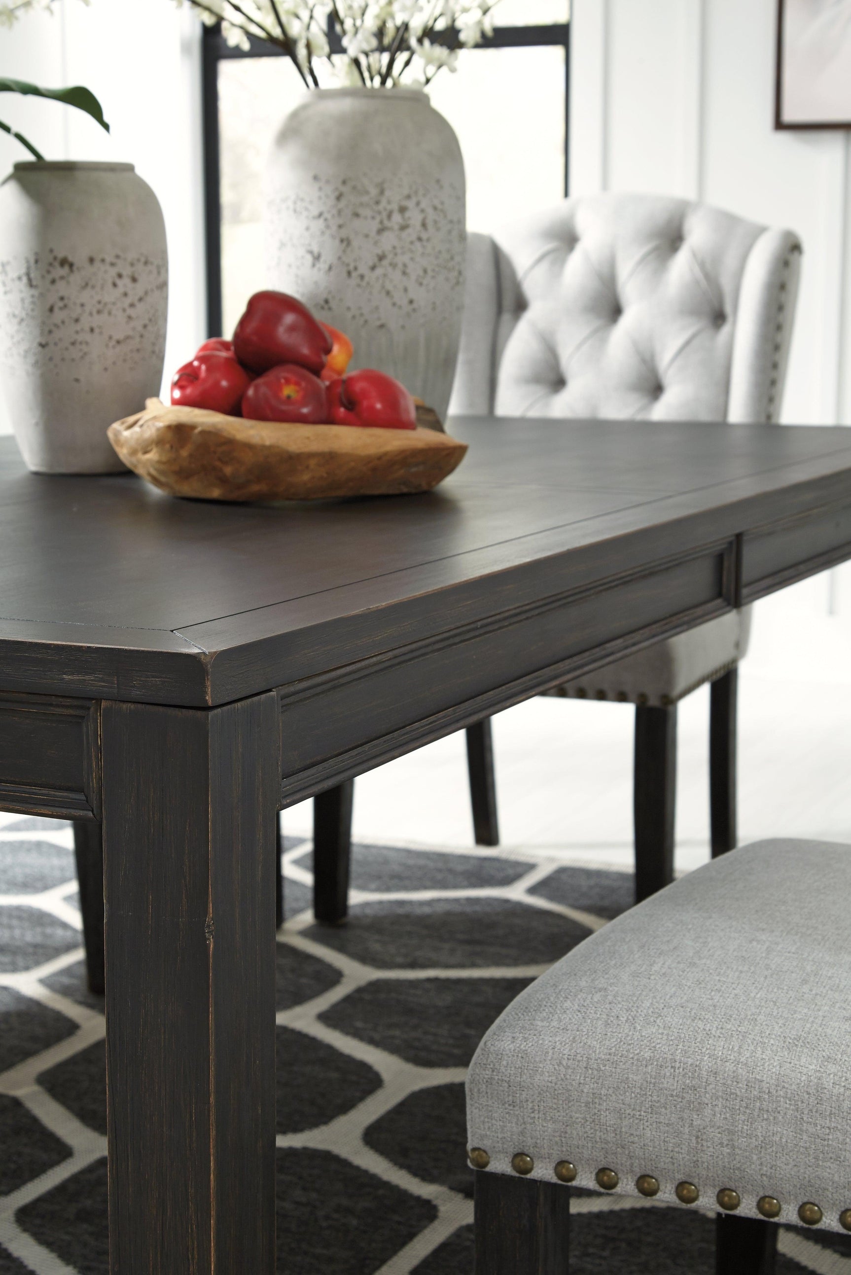 Jeanette Black Rectangular Dining Room Set - Ella Furniture