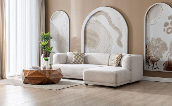Jenna Ivory 2 Pc Raf Sectional - Ella Furniture