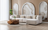 Jenna Ivory 3 Pc Raf Sectional - Ella Furniture