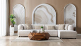 Jenna Ivory 3 Pc Raf Sectional - Ella Furniture