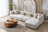 Jenna Ivory 3 Pc Raf Sectional - Ella Furniture
