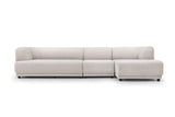 Jenna Ivory 3 Pc Raf Sectional - Ella Furniture