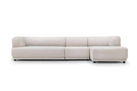 Jenna Ivory 3 Pc Raf Sectional - Ella Furniture