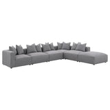 Jennifer Jennifer 6-piece Upholstered Modular Sectional Grey 551594-SET - Ella Furniture