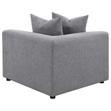 Jennifer Jennifer 6-piece Upholstered Modular Sectional Grey 551594-SET - Ella Furniture