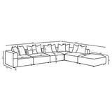 Jennifer Jennifer 6-piece Upholstered Modular Sectional Grey 551594-SET - Ella Furniture