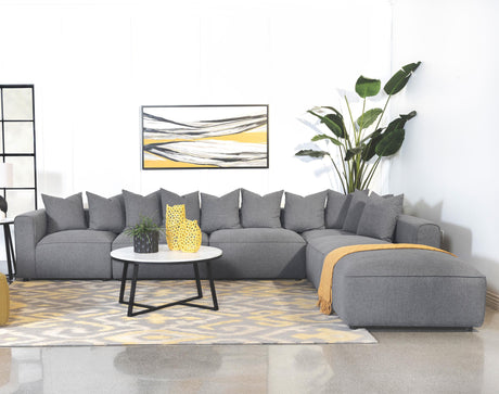Jennifer Jennifer 6-piece Upholstered Modular Sectional Grey 551594-SET - Ella Furniture