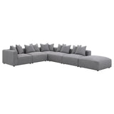 Jennifer Jennifer 6-piece Upholstered Modular Sectional Grey 551594-SET - Ella Furniture